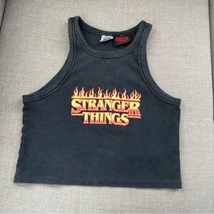 Zara STRANGER THINGS TM RIBBED TOP Size 13-14Y